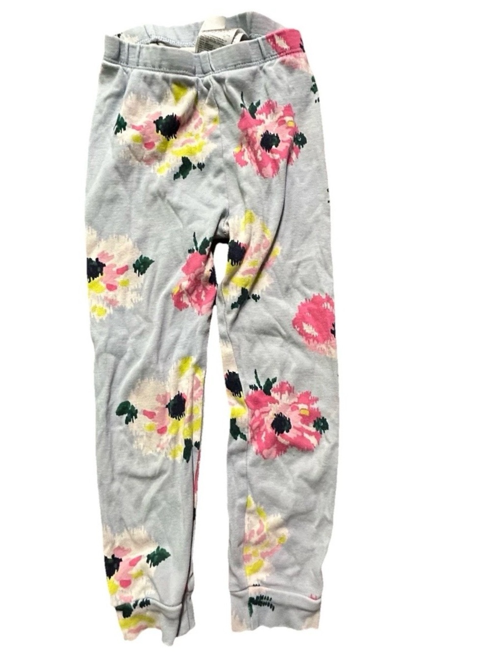 Toddler Girl Baby Gap Blue Floral Long Sleeve Pajama Set Size 4T - Picture 3 of 4